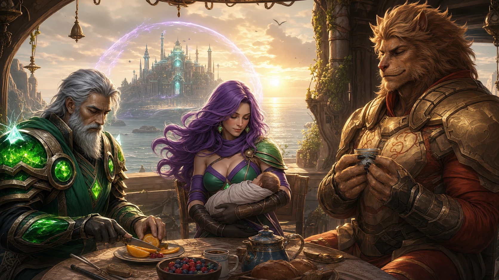 Eirene, Cyan, Niamh e WindFur dividem o primeiro amanhecer