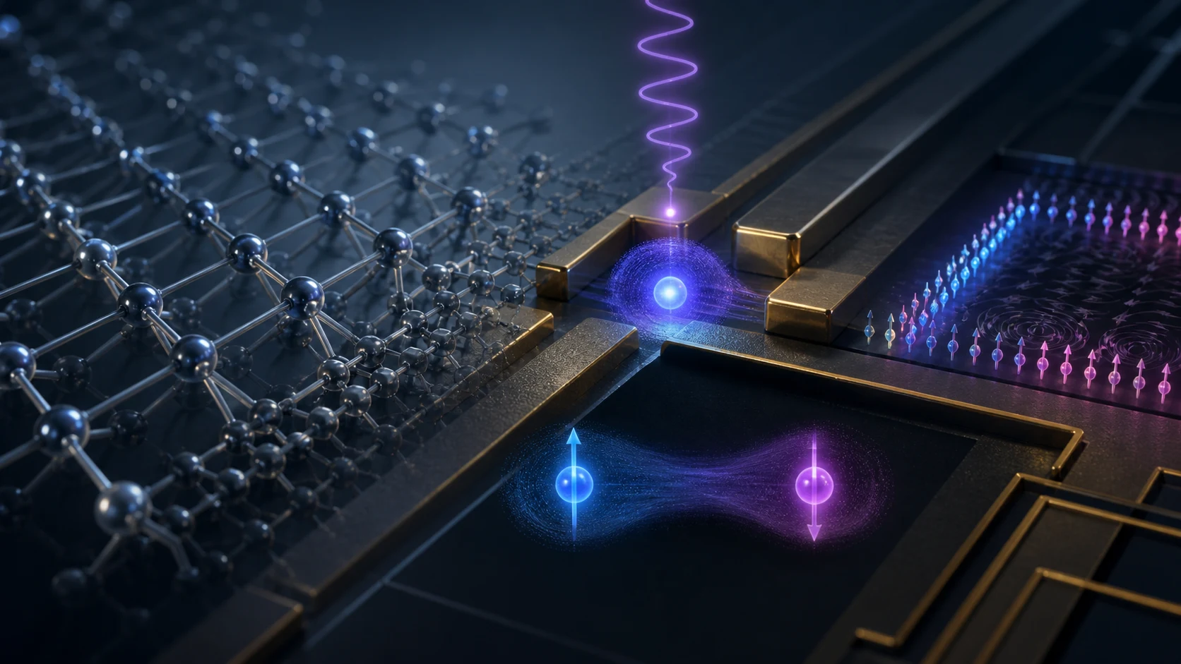 Rede de silício se integra a um dispositivo quântico com um elétron confinado e texturas de spin controladas.