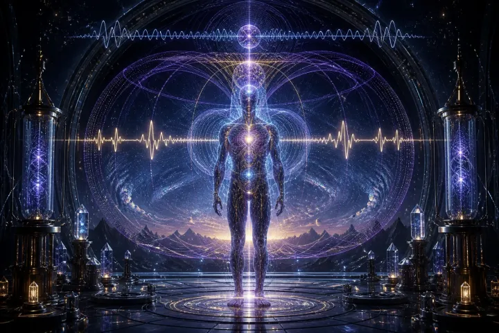 Corpo luminoso atua como antena dentro de ondas cerebrais, cardíacas e de um campo toroidal.